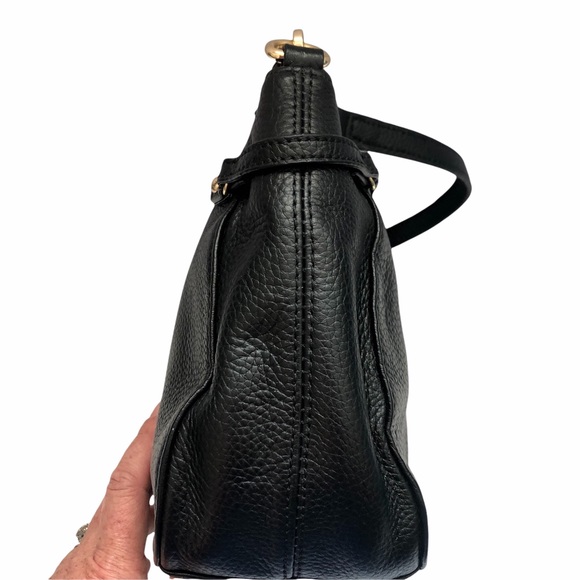 Tommy Hilfiger Black Leather Small Chain Hobo - Picture 5 of 8
